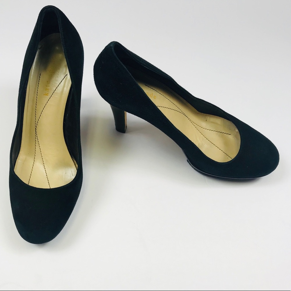KATE SPADE Round Toe Suede Heels